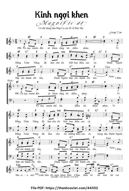 Kinh ngợi khen - Lm. Giang Tâm - trang 1