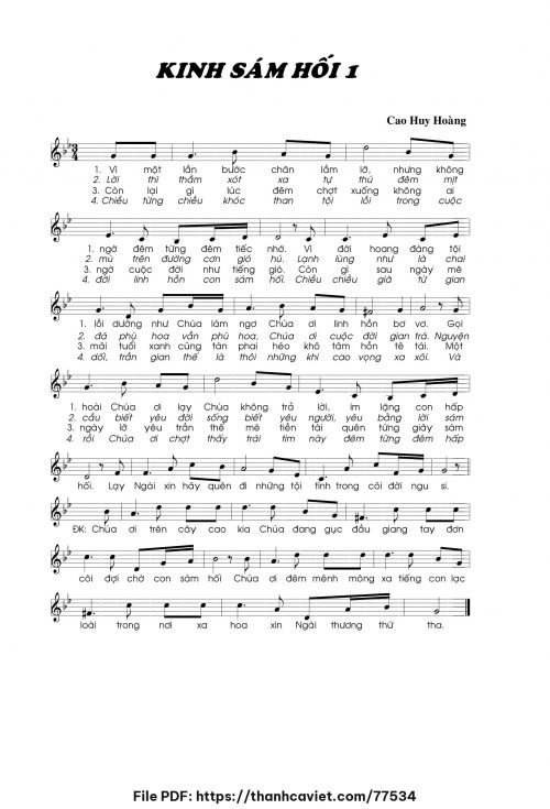 Kinh sám hối 1 - Cao Huy Hoàng - trang 1