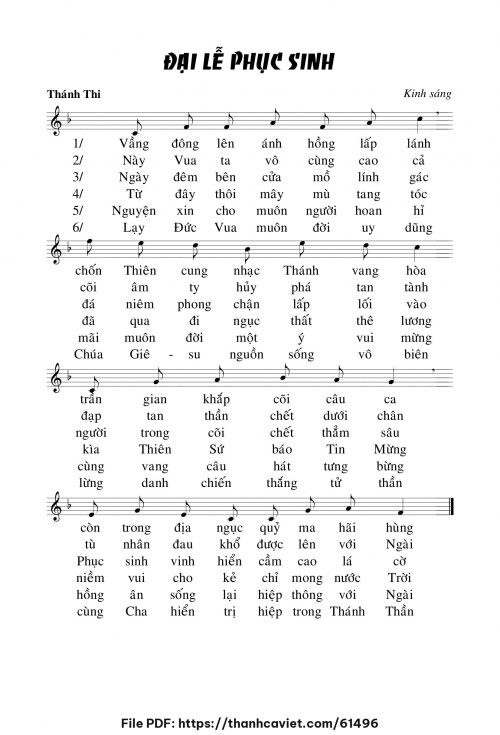 Kinh sáng đại lễ PhụcSinh - Chưa biết - trang 1