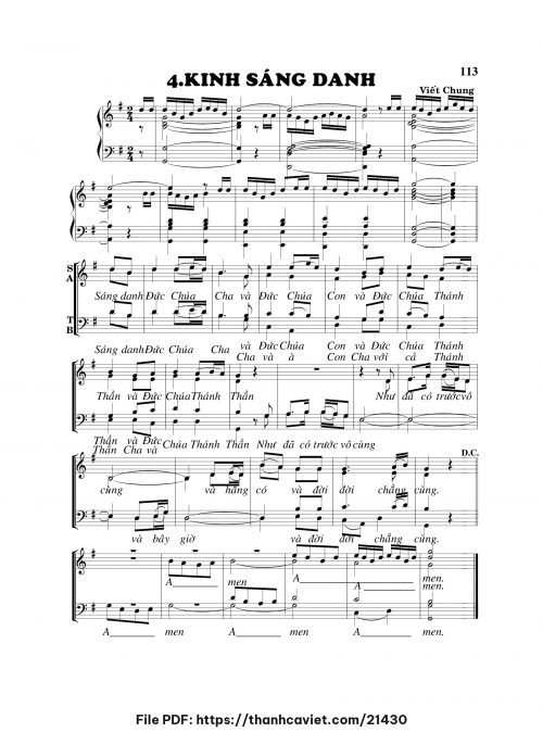 Kinh sáng danh - Viết Chung - trang 1
