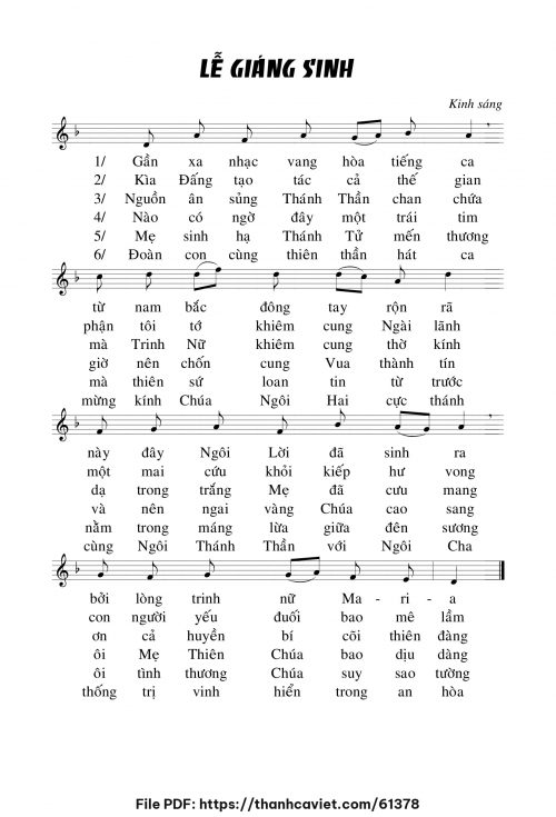 Kinh sáng Lễ Giáng Sinh - Chưa biết - trang 1