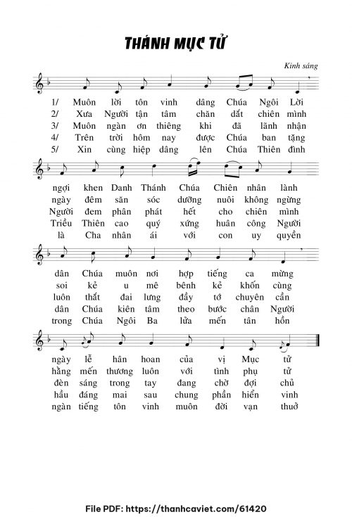 Kinh sáng Lễ Thánh Mục tử - Chưa biết - trang 1