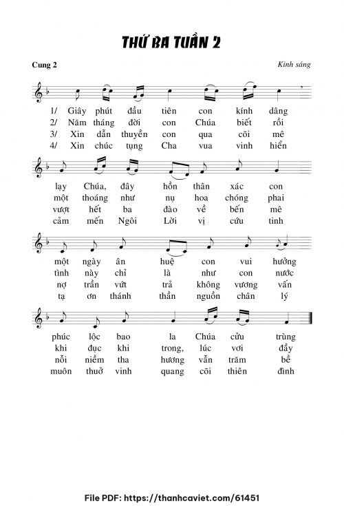 Kinh sáng thứ ba tuần II - Chưa biết - trang 1