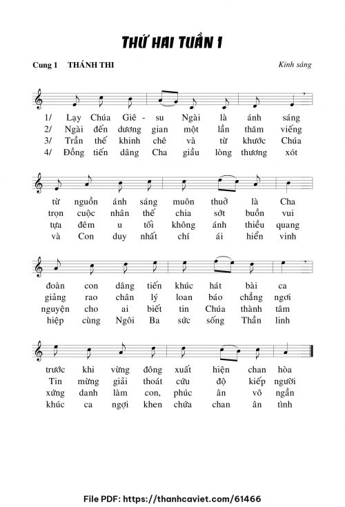 Kinh sáng thứ hai tuần I - Chưa biết - trang 1