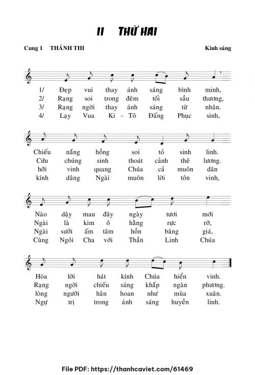 Kinh sáng thứ hai tuần II cung 1 - Chưa biết - trang 1