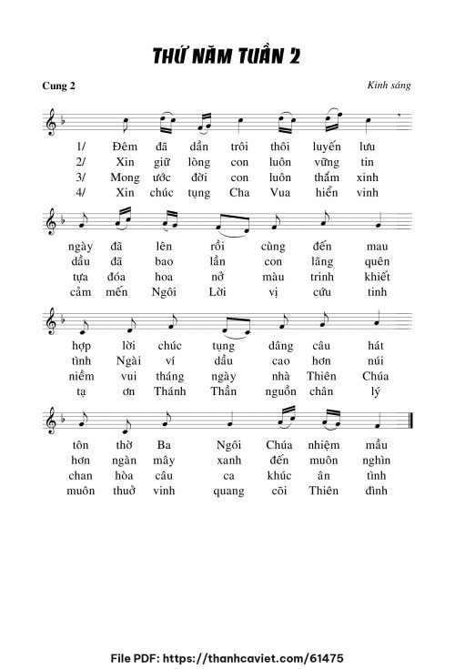 Kinh sáng thứ năm tuần II - Chưa biết - trang 1
