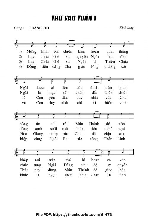 Kinh sáng thứ sáu tuần I - Chưa biết - trang 1
