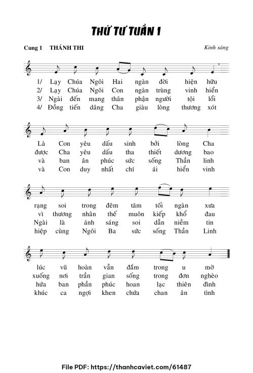 Kinh sáng thứ tư tuần I - Chưa biết - trang 1
