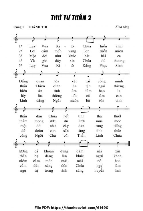 Kinh sáng thứ tư tuần II - Chưa biết - trang 1