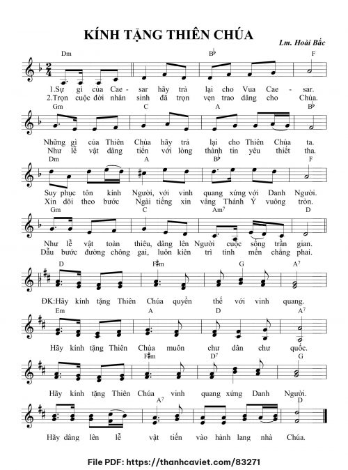 Kính tặng Thiên Chúa - Lm. Hoài Bắc, OP - trang 1