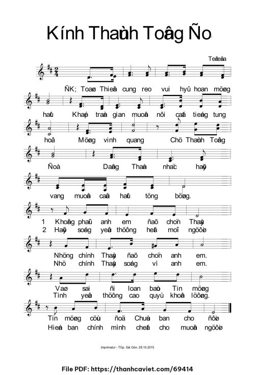 Kính thánh Tông đồ - Sr. Têrêsa - trang 1
