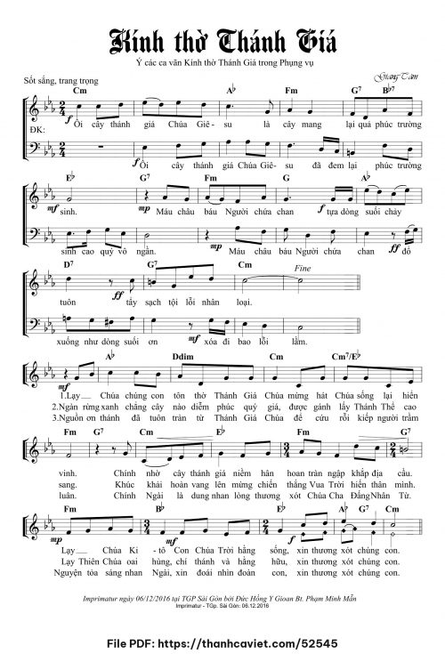 Kính thờ Thánh Giá - Lm. Giang Tâm - trang 1