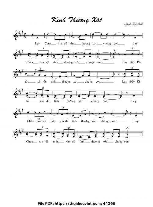 Kinh Thương Xót - Lm. Nguyễn Văn Trinh - trang 1