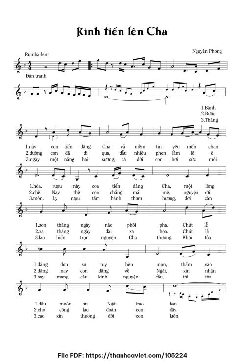 Kính tiến lên Cha - Nguyên Phong - trang 1
