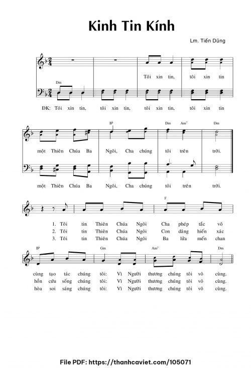Kinh Tin Kính - Lm. Tiến Dũng - trang 1