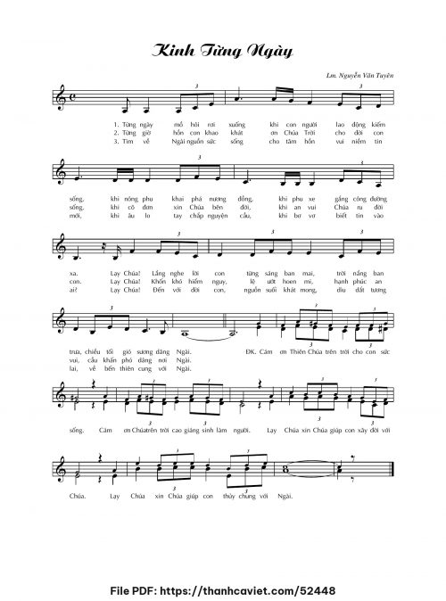 KInh từng ngày - Lm. Nguyễn Văn Tuyên - trang 1