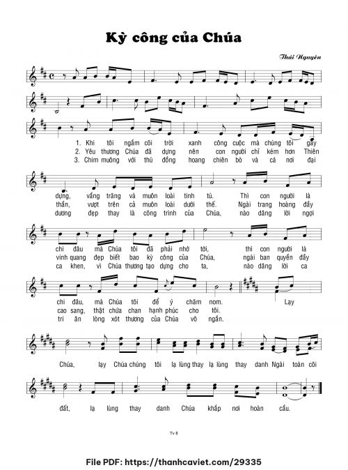 Kỳ công của Chúa - Lm. Thái Nguyên - trang 1
