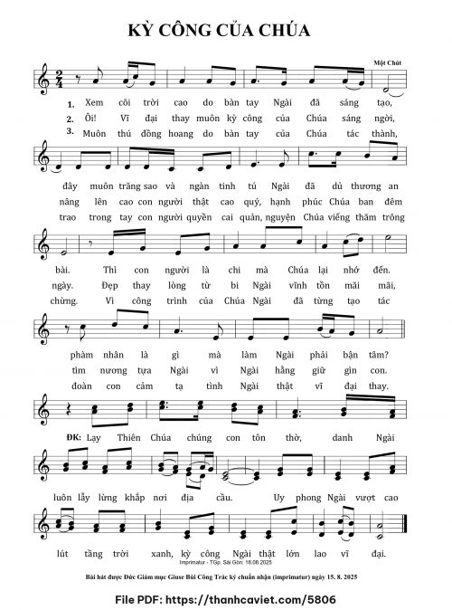 Kỳ công của Chúa - Một Chút - trang 1