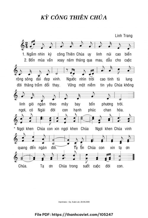 Kỳ công Thiên Chúa - Linh Trang - trang 1