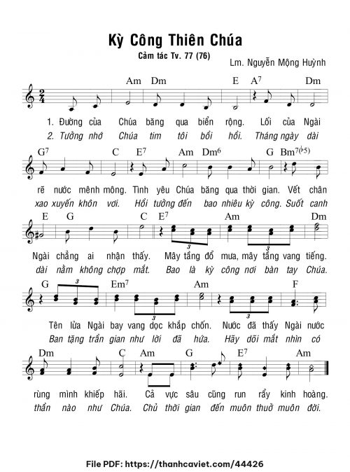 Kỳ công Thiên Chúa - Lm. Nguyễn Mộng Huỳnh - trang 1