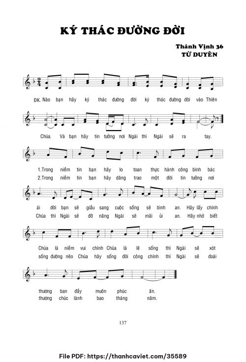 Ký thác đường đời - Lm. Từ Duyên - trang 1