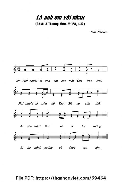 Là anh em với nhau - Lm. Thái Nguyên - trang 1