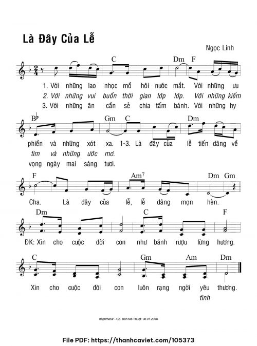 Là đây của lễ - Ngọc Linh - trang 1