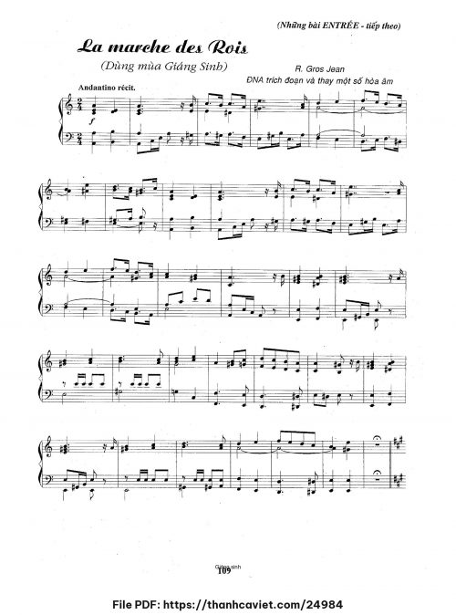 La marche de roie - Nhạc quốc tế - trang 1