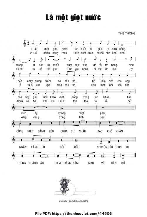 Là một giọt nước - Thế Thông - trang 1
