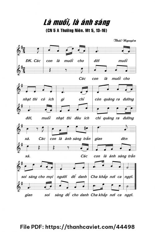 Là muối, là ánh sáng - Lm. Thái Nguyên - trang 1