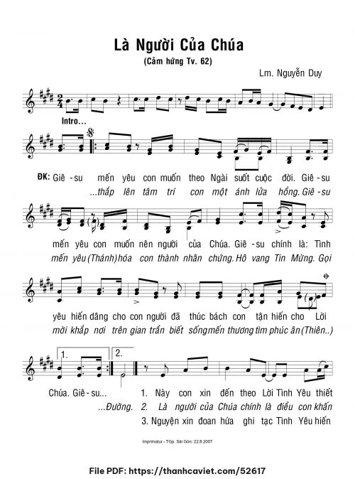 Là người của Chúa - Lm. Nguyễn Duy - trang 1