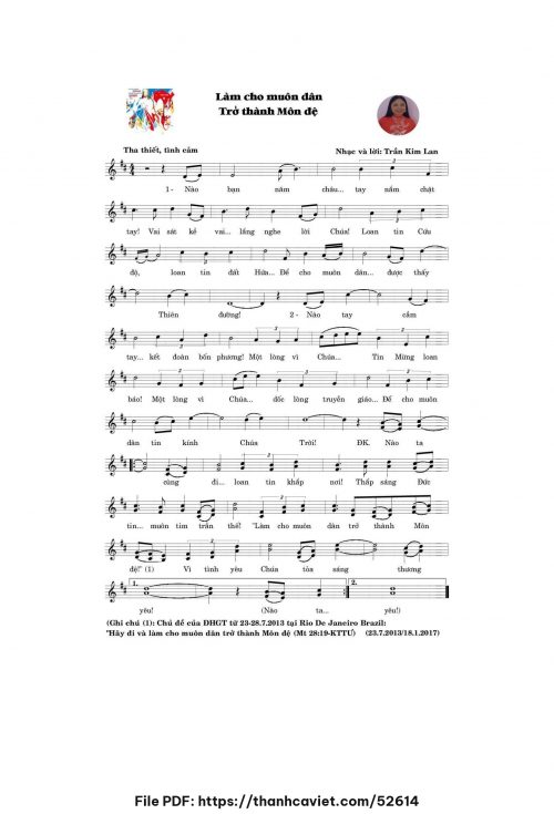 Làm cho muôn dân trở thành Môn đệ - Trần Kim Lan - trang 1