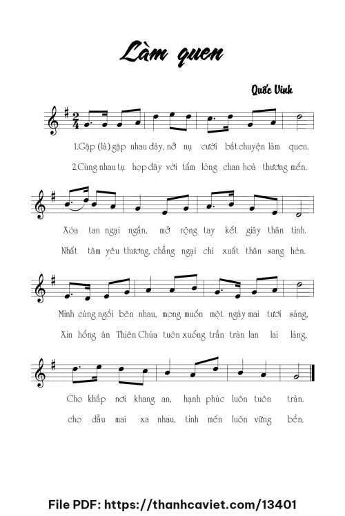 Làm quen - Quốc Vinh - trang 1
