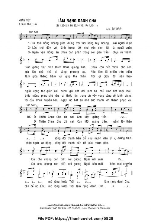 Làm rạng danh Cha - Lm. Bùi Ninh - trang 1