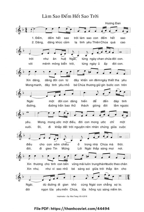 Làm sao đếm hết sao trời - Sr. Hương Đan - trang 1