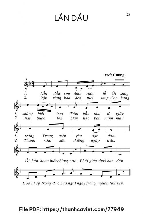 Lần đầu - Viết Chung - trang 1