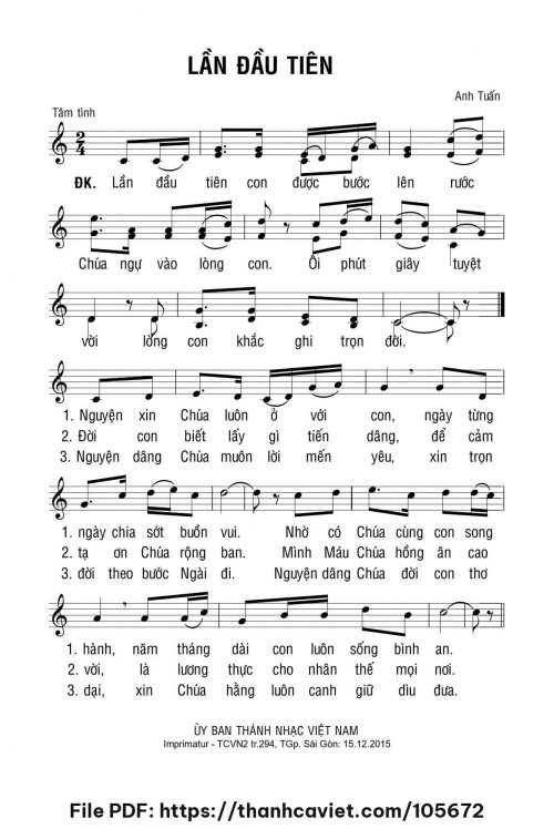 Lần đầu tiên - Anh Tuấn - trang 1