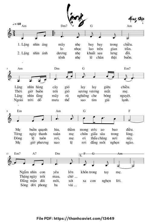 Lặng - Lm. Hồ Hoàng Diệp - trang 1