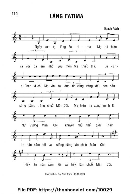Làng Fatima - Lm. Bạch Vân - trang 1