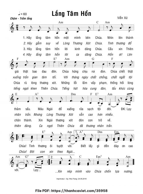 Lắng tâm hồn - Viễn Xứ - trang 1