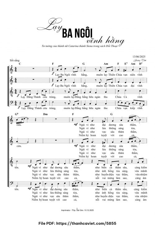 Lạy Ba Ngôi vĩnh hằng - Lm. Giang Tâm - trang 1