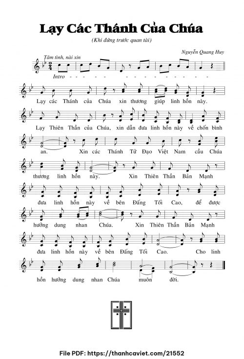 Lạy Các Thánh của Chúa - Nguyễn Quang Huy - trang 1