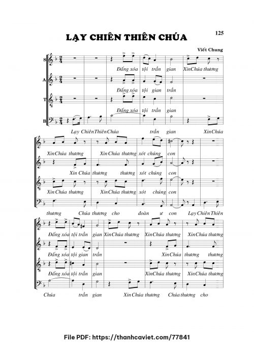 Lạy Chiên Thiên Chúa - Viết Chung - trang 1