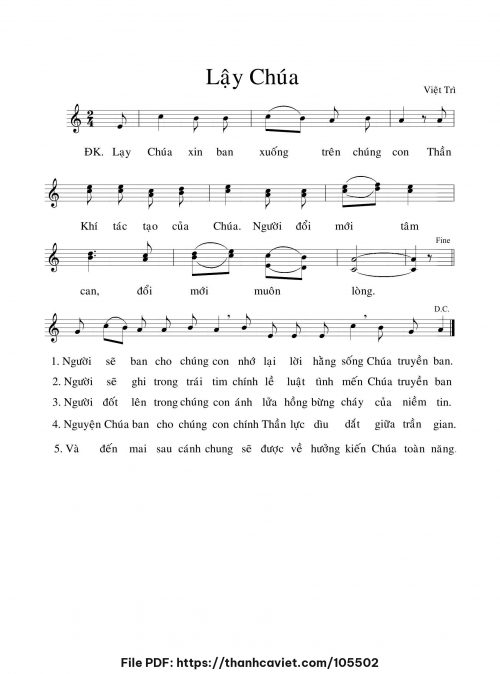 Lạy Chúa - Việt Trì - trang 1