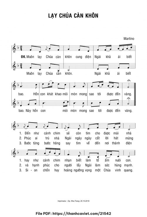 Lạy Chúa càn khôn – - Martino - trang 1
