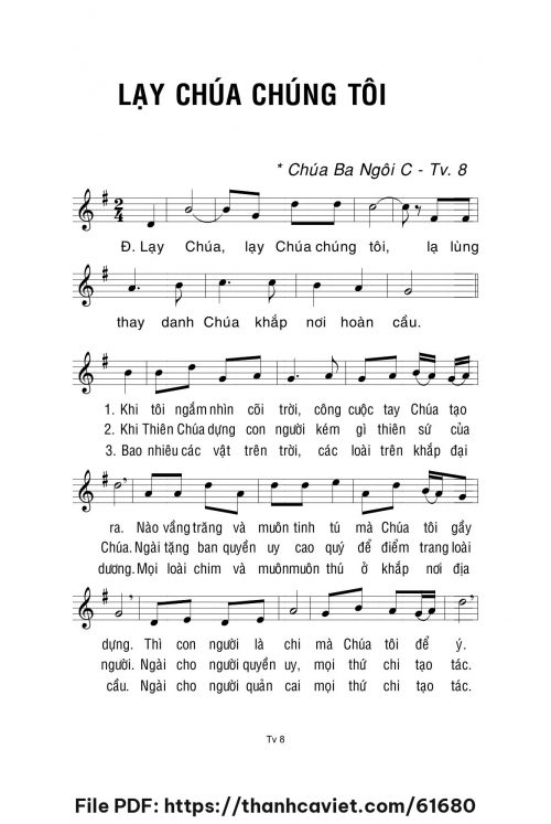 Lạy Chúa chúng tôi - Lm. La Thập Tự - trang 1