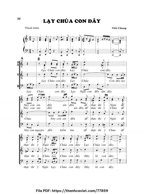 Lạy Chúa con đây - Viết Chung - trang 1