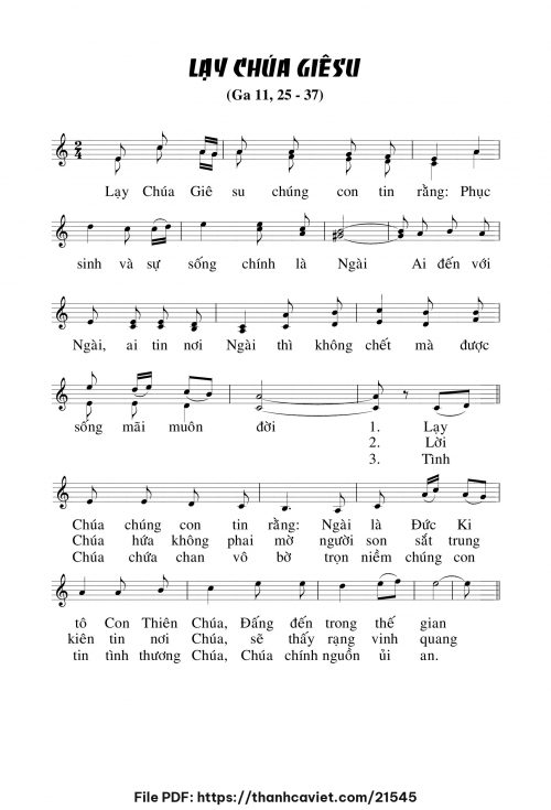 Lạy Chúa Giêsu - Chưa biết - trang 1
