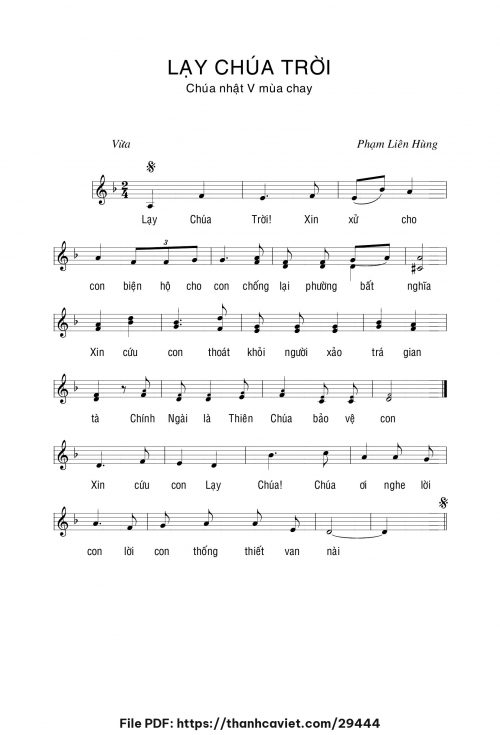 Lạy Chúa Trời - Lm. Phạm Liên Hùng - trang 1