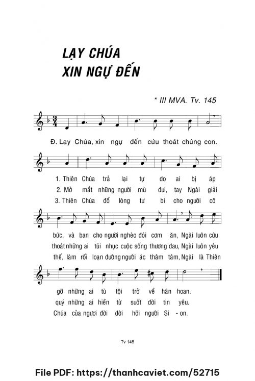 Lạy Chúa xin ngự đến - Lm. La Thập Tự - trang 1